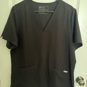 Figs Technical Collection Black Scrub Top